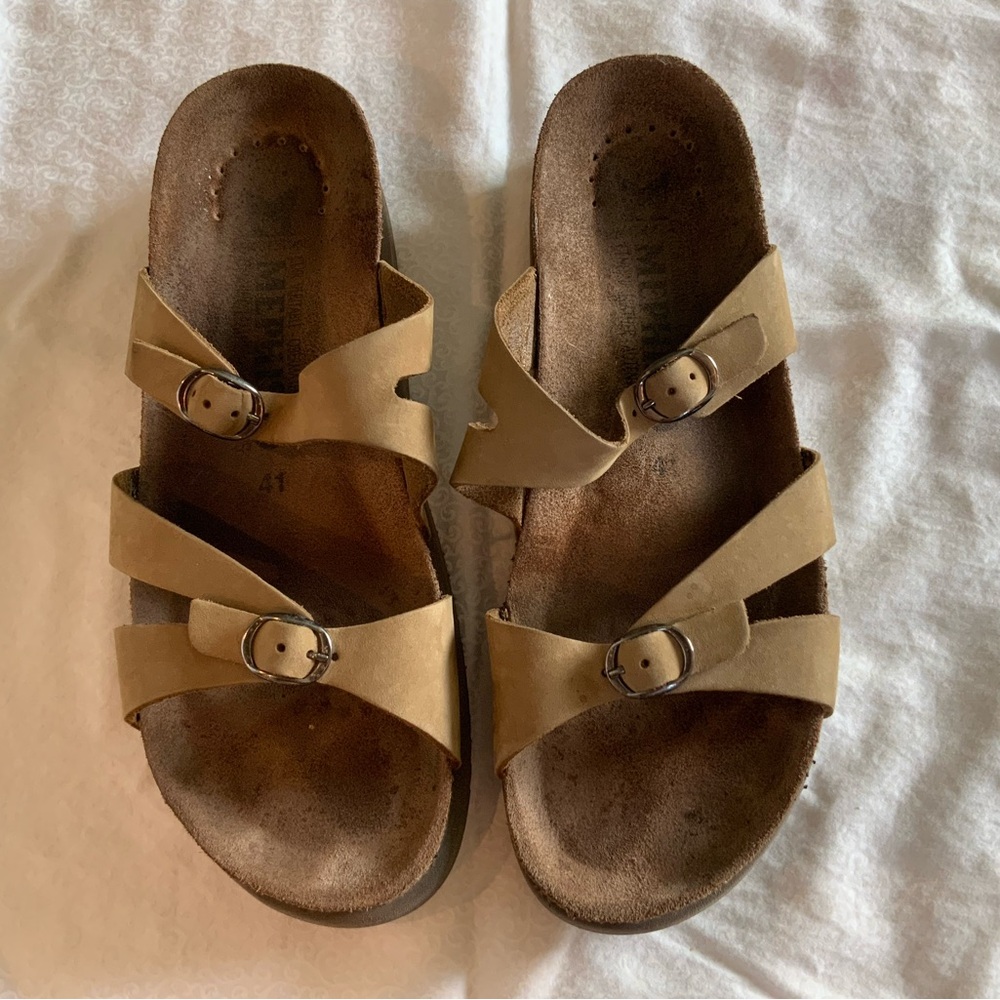 MEPHISTO  Sandals Size EU 41 Leather Brown Shoes Women’s